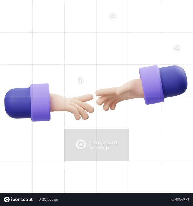 Care Hand Gesture  3D Illustration
