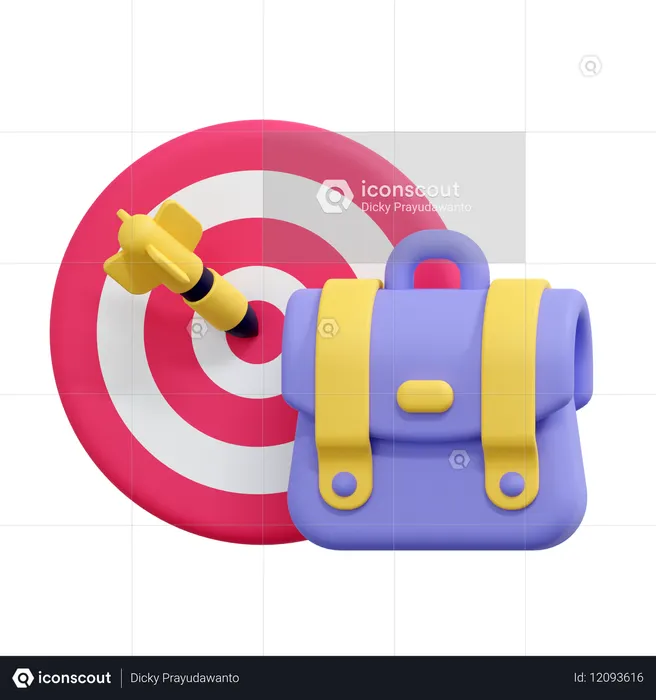 Career Target  3D Icon