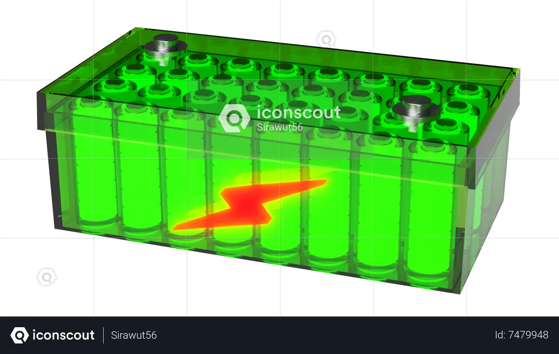 Bateria cargada  3D Icon