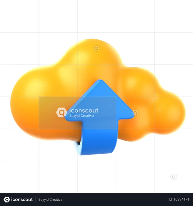 Carga en la nube  3D Icon