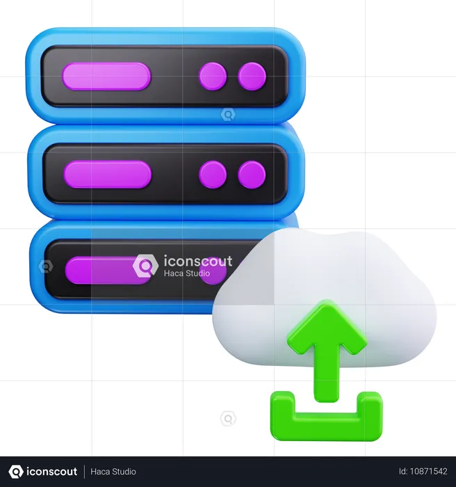 Carga en la nube  3D Icon