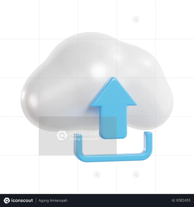 Carga en la nube  3D Icon