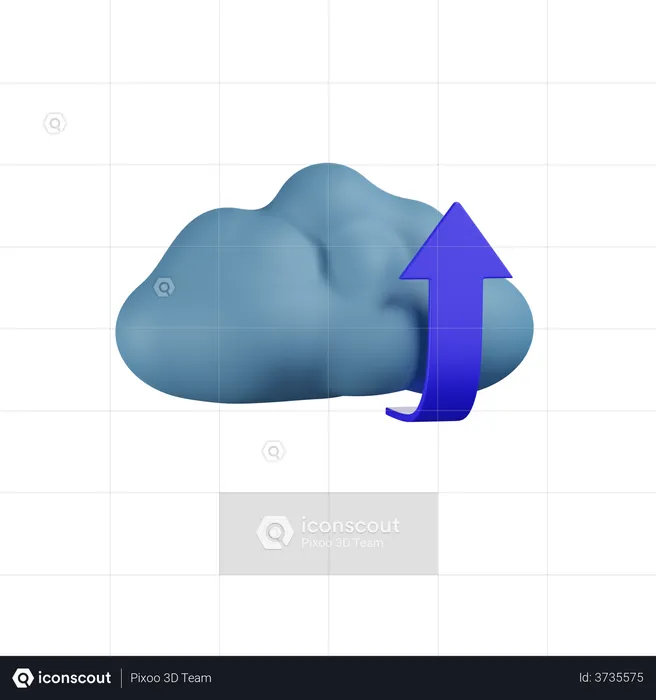 Carga en la nube  3D Illustration