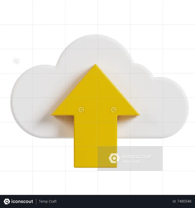Carga en la nube  3D Icon