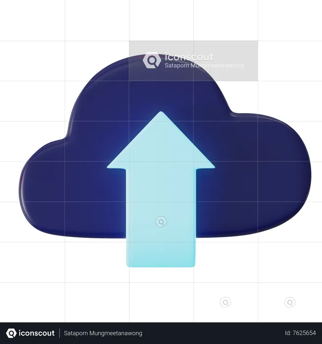 Carga en la nube  3D Icon