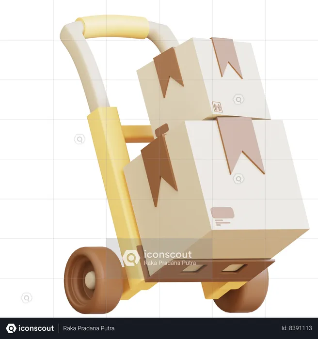 Cargo Cart  3D Icon