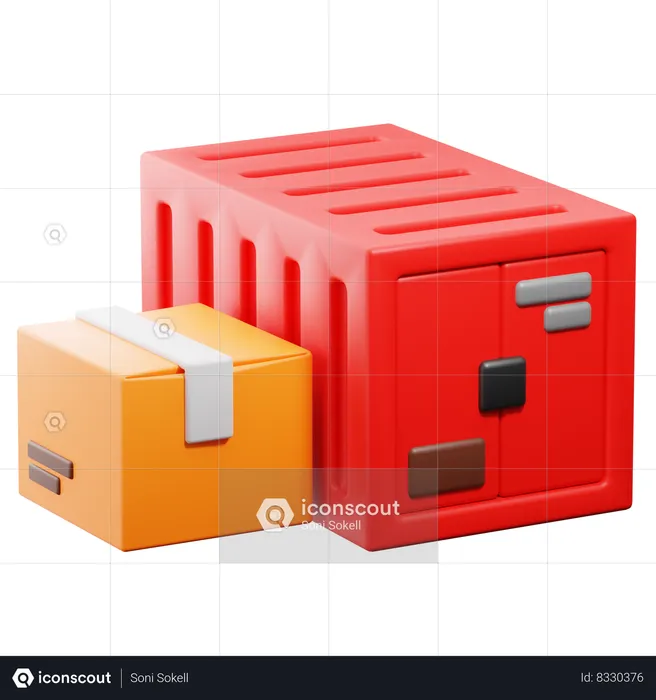 Cargo Container  3D Icon