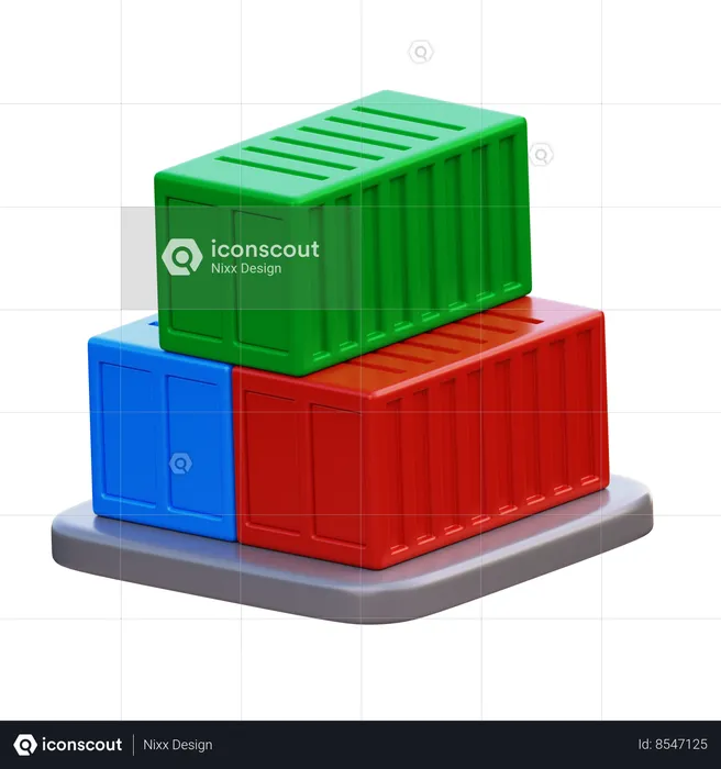 Cargo Container  3D Icon