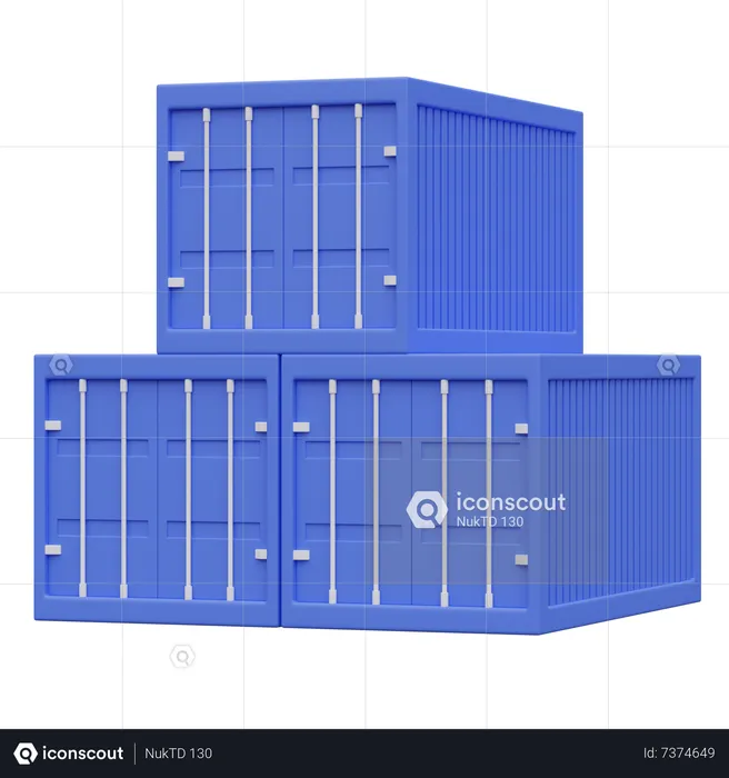 Cargo Container  3D Icon