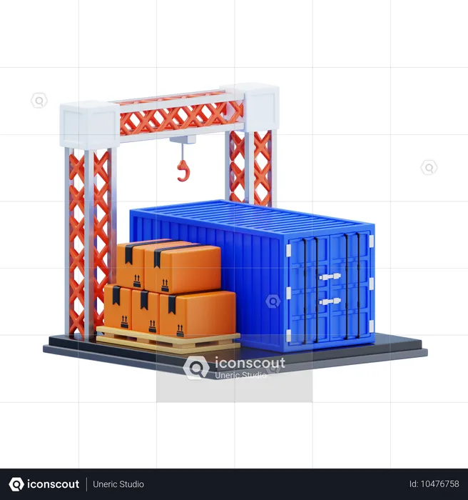 Cargo Containers  3D Icon