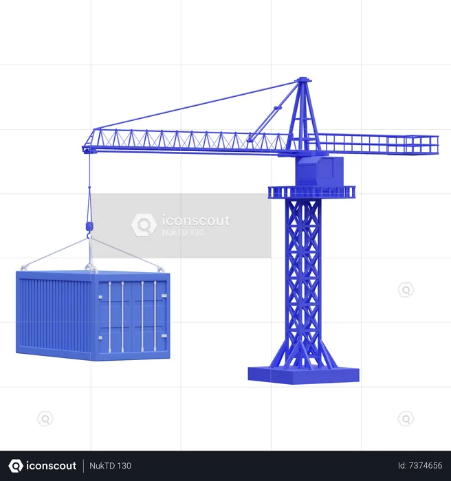 Cargo Crane  3D Icon
