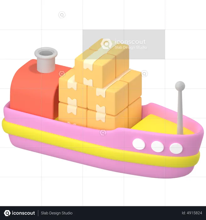 Cargo Ship  3D Icon