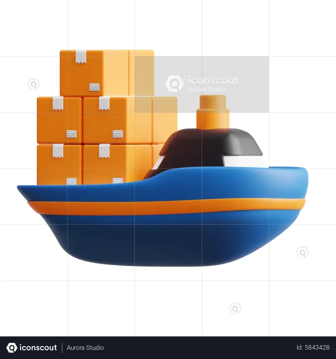 Cargo Ship  3D Icon