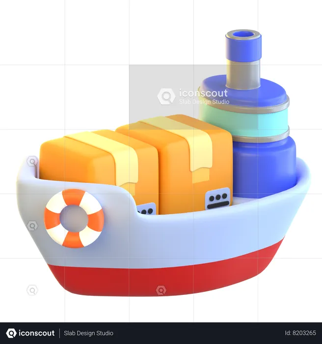 Cargo Ship  3D Icon