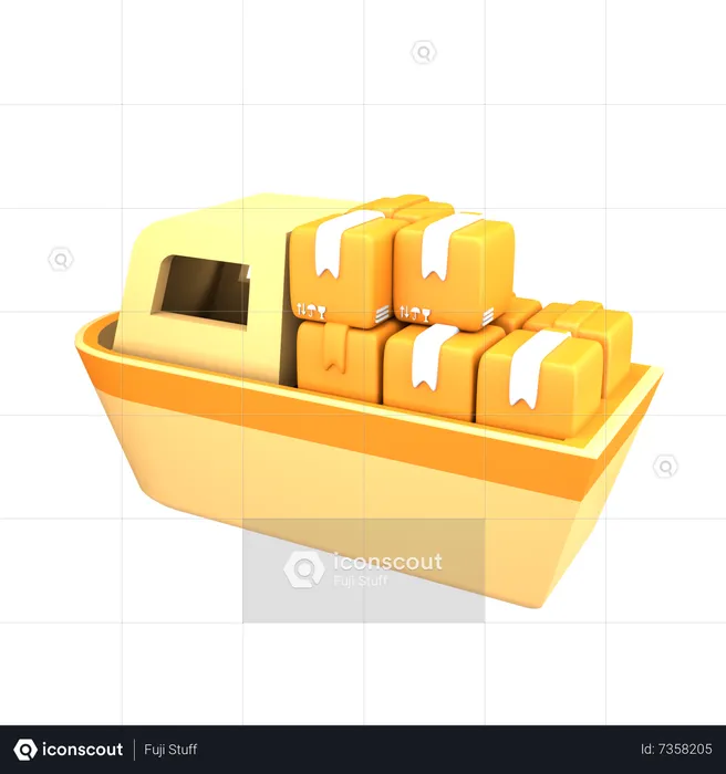 Cargo Ship  3D Icon