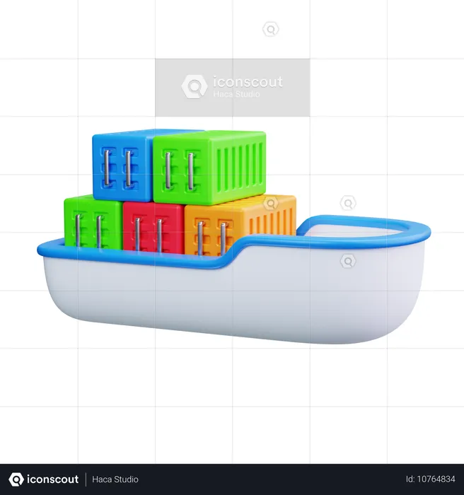 Cargo Ship  3D Icon