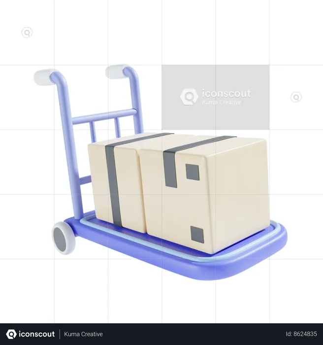 Cargo Trolley  3D Icon