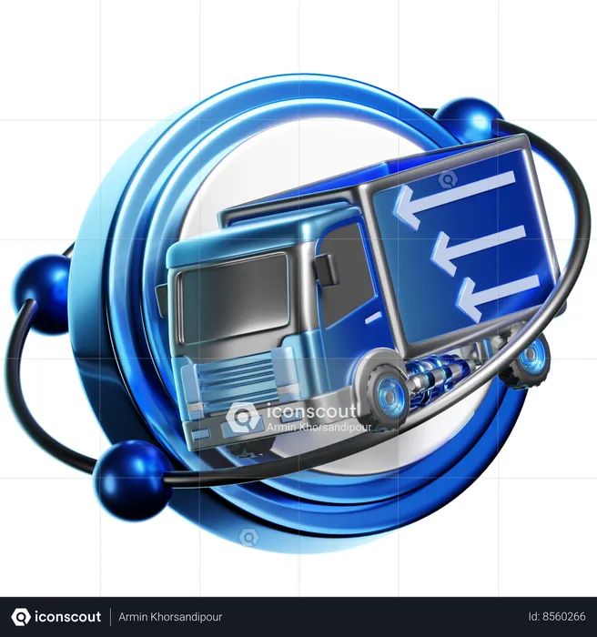 Cargo Truck  3D Icon