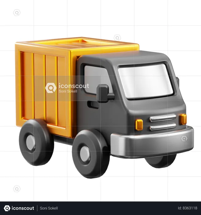 Cargo Truck  3D Icon