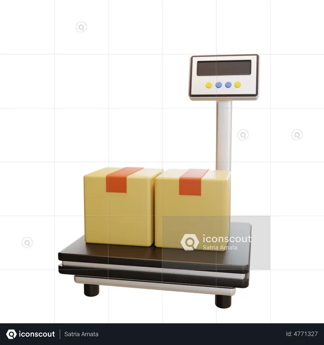 Cargo Weight Scale  3D Illustration