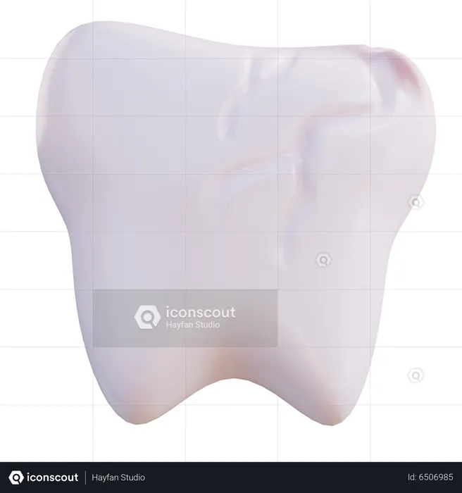 Dente com cárie  3D Icon
