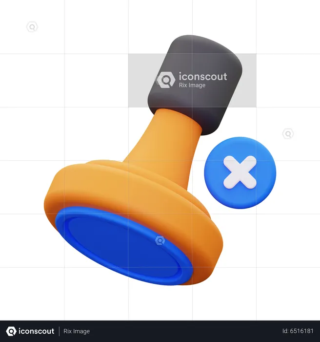 Selo de rejeição  3D Icon