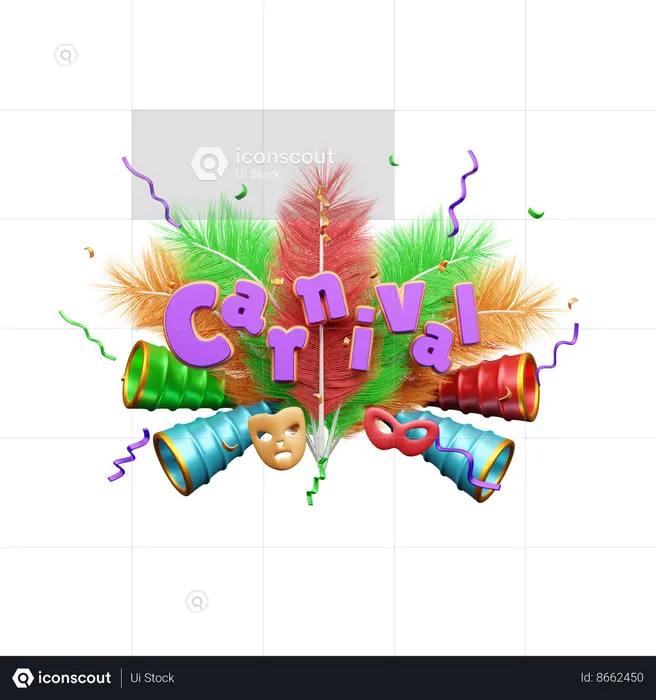 Carnaval  3D Icon