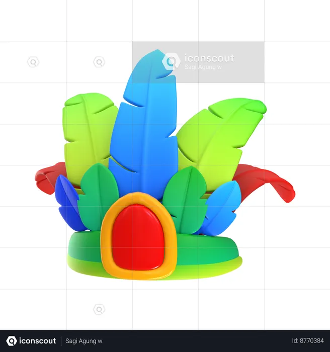 Coroa de carnaval  3D Icon