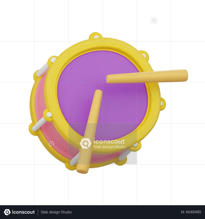 Tambor de carnaval  3D Icon