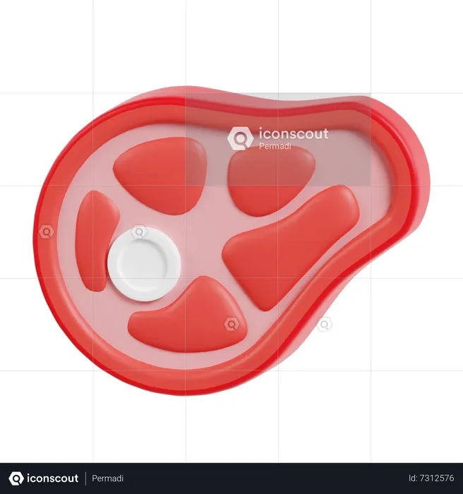 Carne  3D Icon