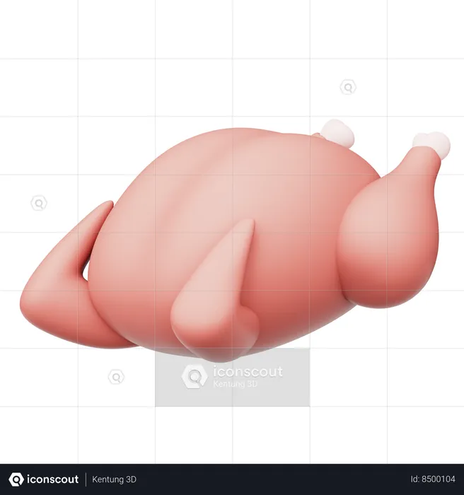 Carne crua de frango  3D Icon