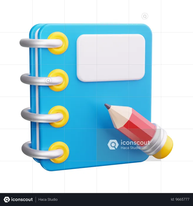 Carnet de notes  3D Icon