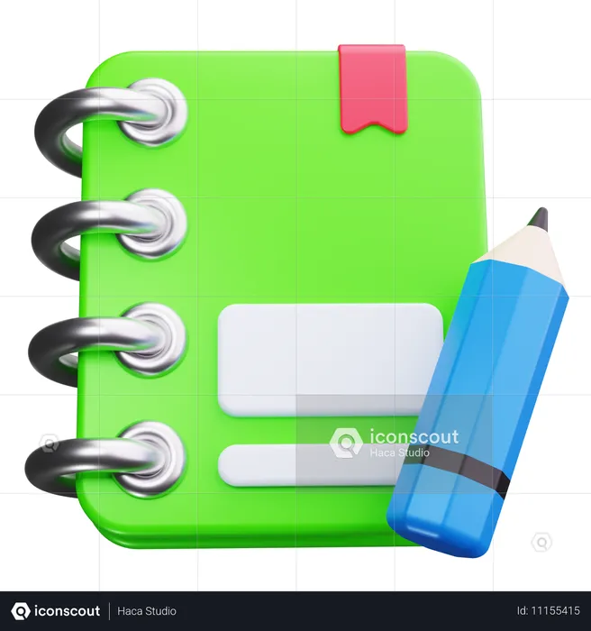 Carnet de notes  3D Icon