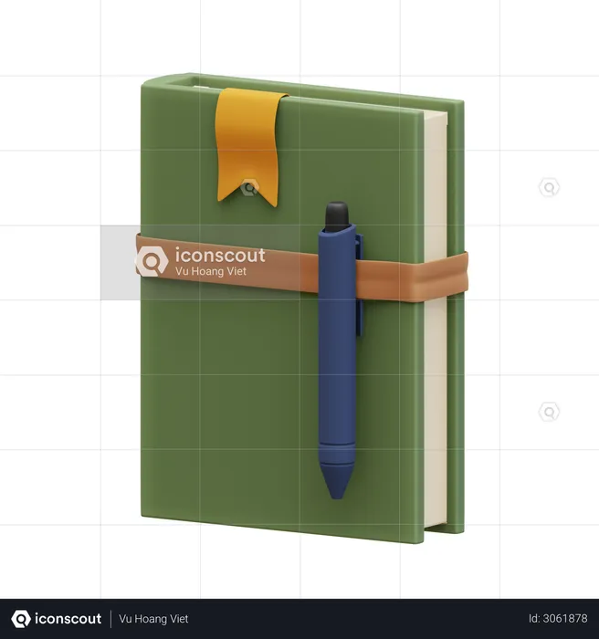 Carnet de notes  3D Illustration