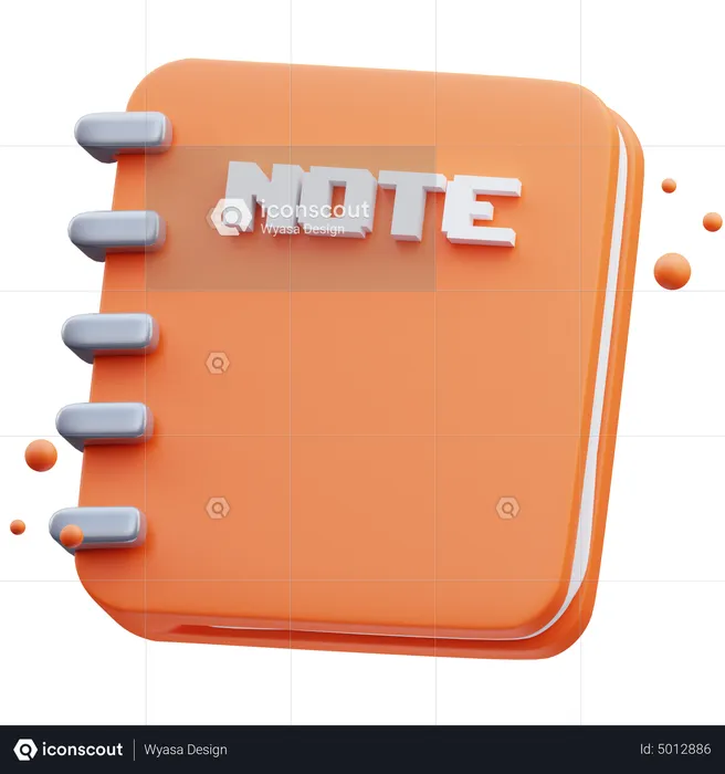 Carnet de notes  3D Icon