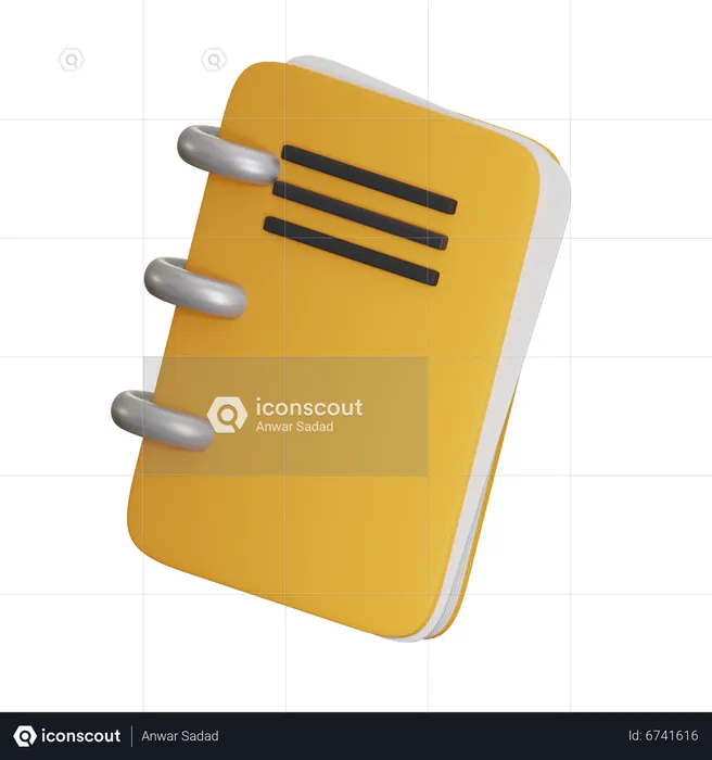 Carnet de notes  3D Icon