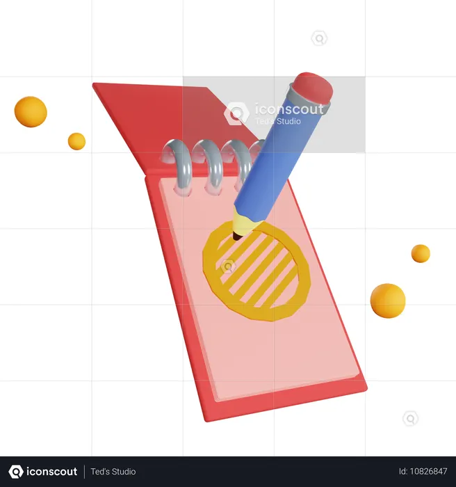 Carnet de croquis  3D Icon