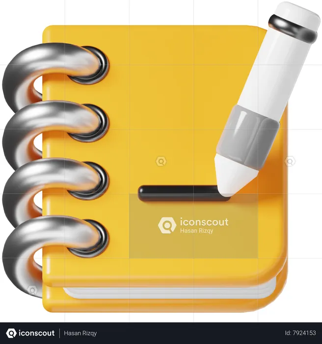 Carnet de notes  3D Icon