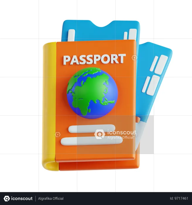 Livret de passeport  3D Icon