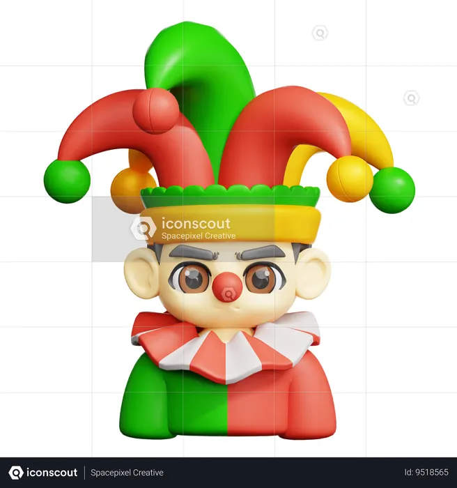 Carnival Clown  3D Icon