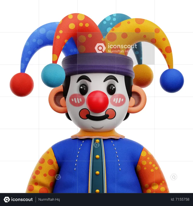 Carnival Clown  3D Icon