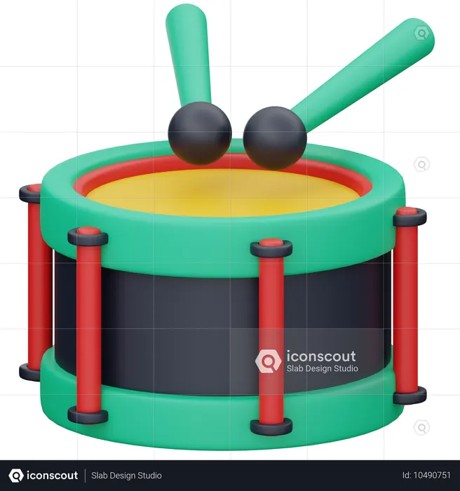 카니발 드럼  3D Icon