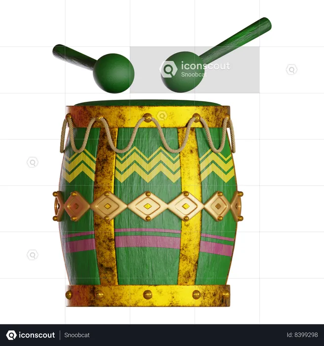 Carnival Drum  3D Icon