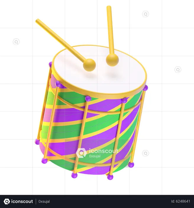 Carnival Drum  3D Icon