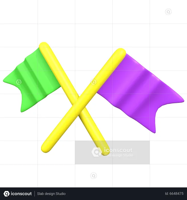 Carnival Flags  3D Icon