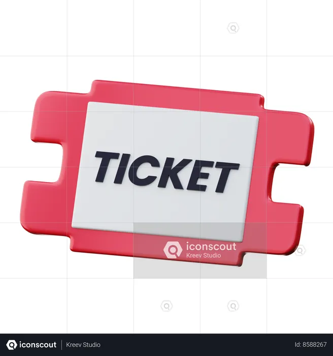 Carnival Ticket  3D Icon