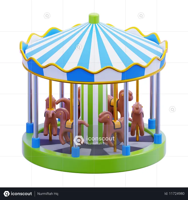 Carousel Horse  3D Icon