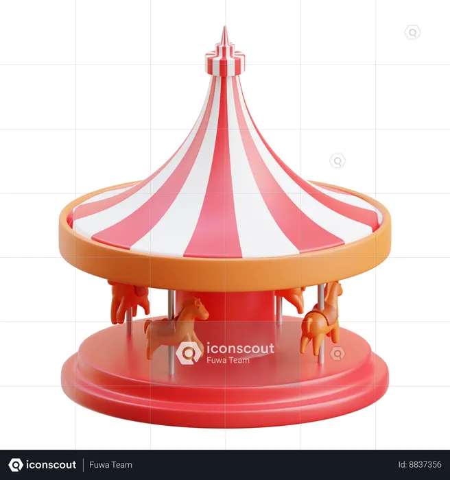 Carousel Ride  3D Icon