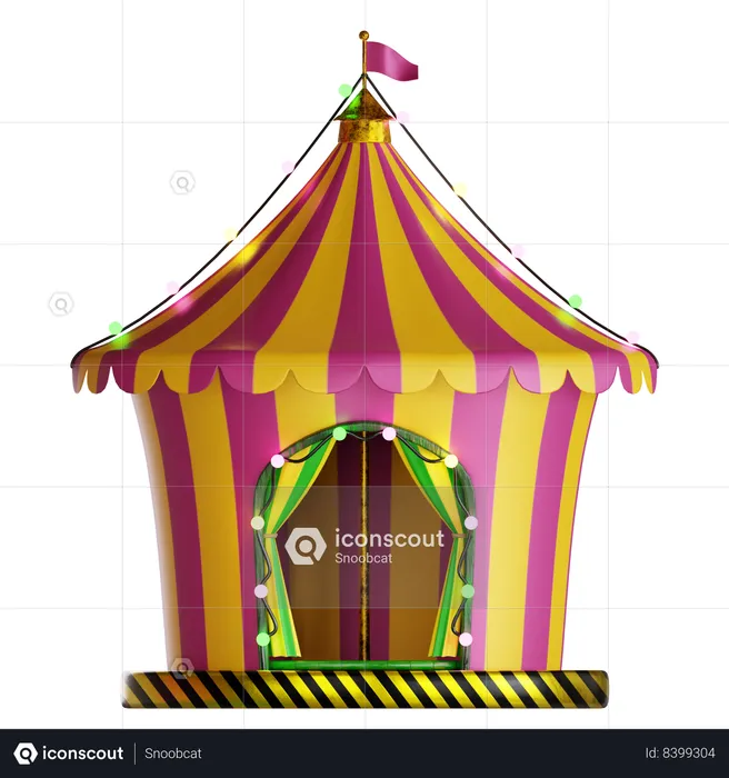 Tienda de circo  3D Icon