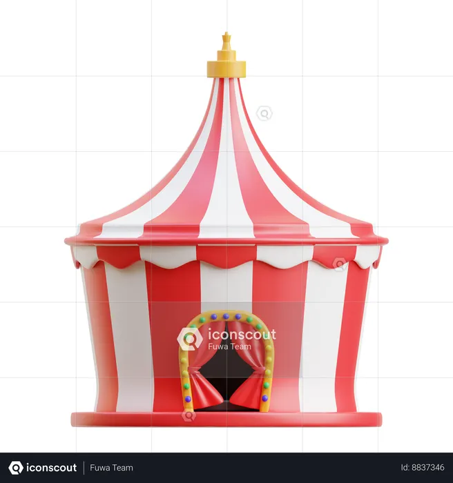 Tienda de circo  3D Icon